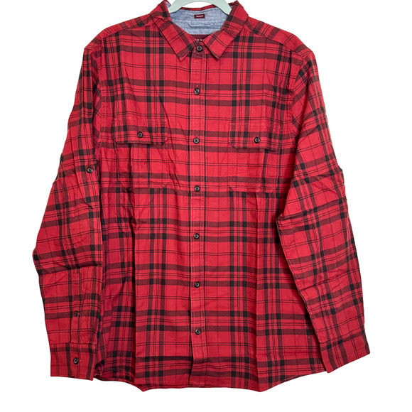 Alesbury Long Sleeves Button Up Shirt in Red Plaid NWT Size Large - Picture 2 of 10